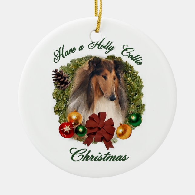 Rough Collie Cadeaux de Noël Ornements (Devant)