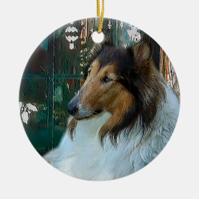 Rough Collie Cadeaux de Noël Ornements (Devant)