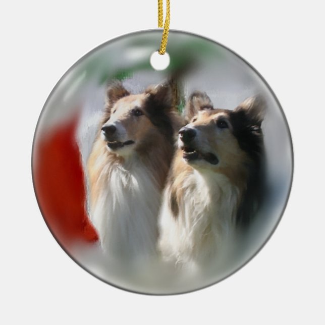 Rough Collie Cadeaux de Noël Ornements (Devant)