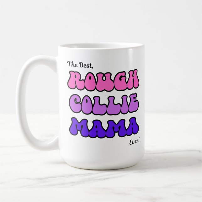 Rough Collie Mama Mug (Gauche)