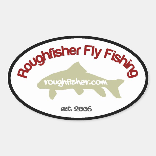 roughfisher.com Autocollant ovale (Devant)