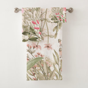 Rougissent l'aquarelle de corail rose de vert