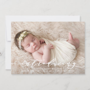 Rougissent le faire-part de naissance botanique