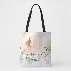 Rougissent le sac fourre-tout floral rose à