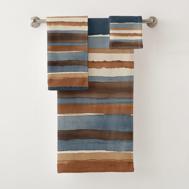 Rouille bleu denim et rayures brunes (En situation)