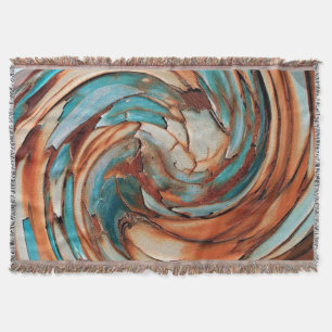 Rouille N Bleu Art Abstrait Lancer la couverture