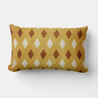 Rouille, Or, Jacquard Crème Jeter Oreiller
