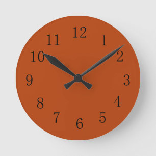 Rouille Rouge Terre Tone Cuisine Mur Horloge