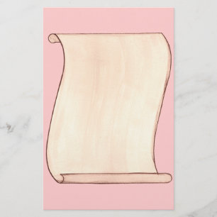 Rouleau beige vintage sur la papeterie rose