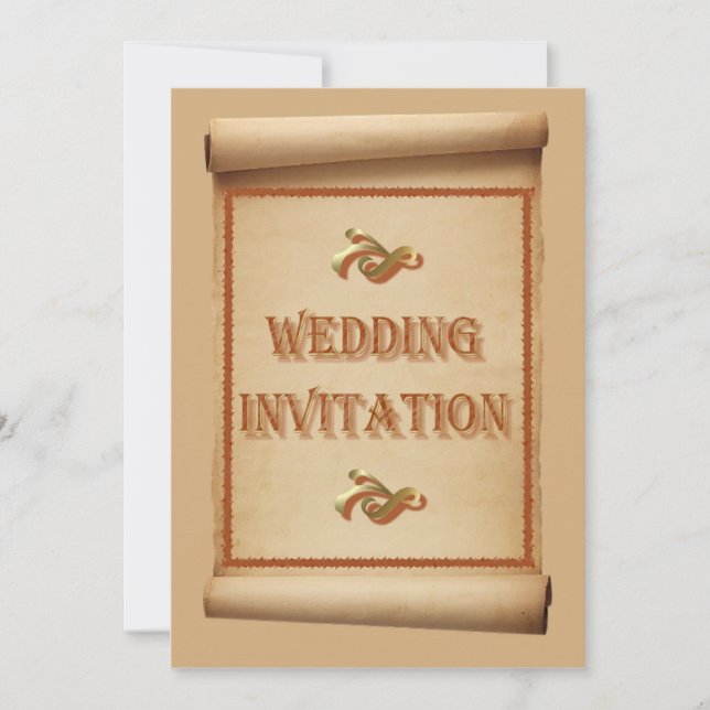 Rouleau de mariage Invitation de mariage (Devant)
