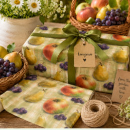 Rouleau de papier cadeau à motif de fruits