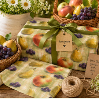 Rouleau de papier cadeau à motif de fruits