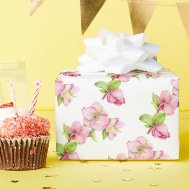 Rouleau de papier d'emballage cadeau - Fleur d'Hel (Fête d'anniversaire)