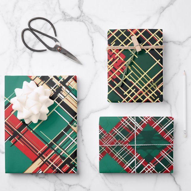 Rouleaux en papier à envelopper de Noël de Noël (Recto)