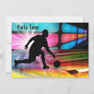 Roulement dans un invitation au néon d'allée