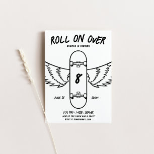 Rouler sur Skateboard Theme Party Invitation