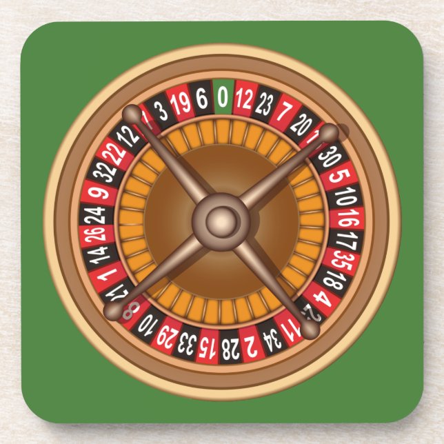 Roulette Roulette dessous de verre personnalisés (Devant)