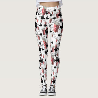 Roulettes de films et Leggings de Popcorn