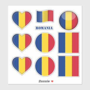 Roumain stickers & Drapeau roumain, Coeur /sports