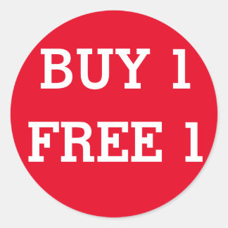 Round Acheter 1 Gratuit 1 étiquette de vente de ma