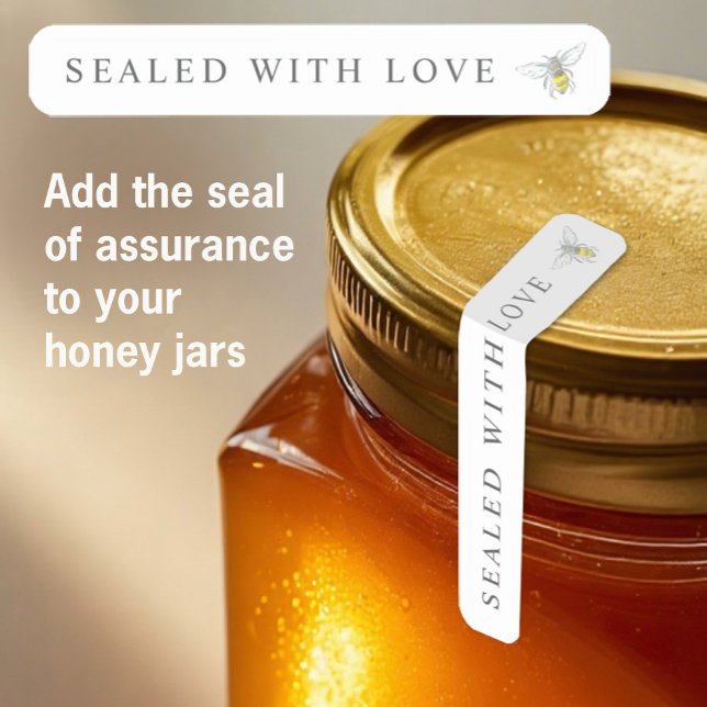 Round bee art honey small seal sticker (Créateur téléchargé)