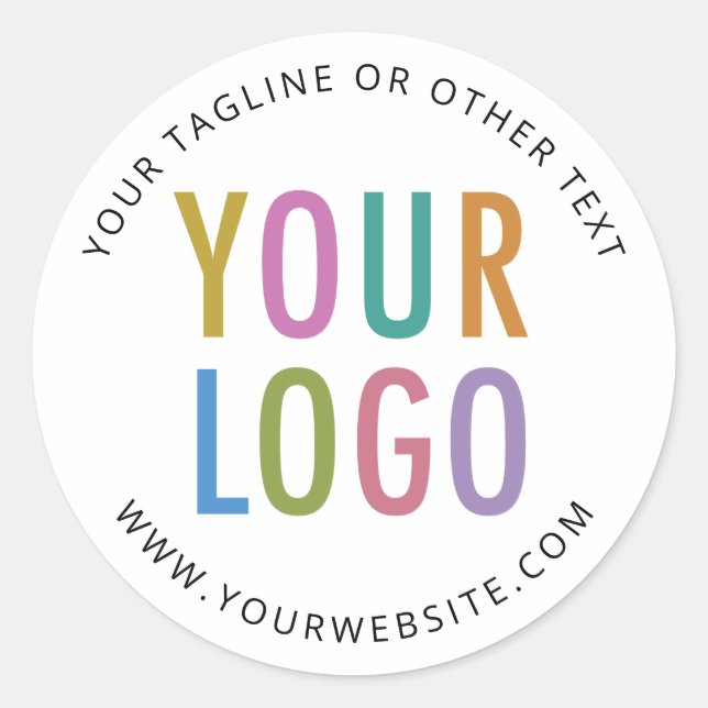 Round Custom Stickers Business Logo Small Minimum (Devant)