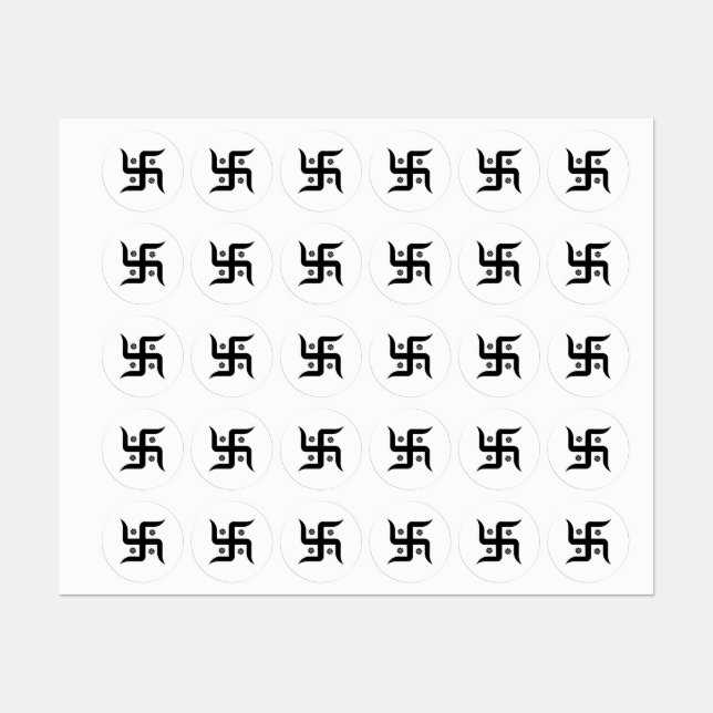 Round Swasthik  Stickers  (Feuille)