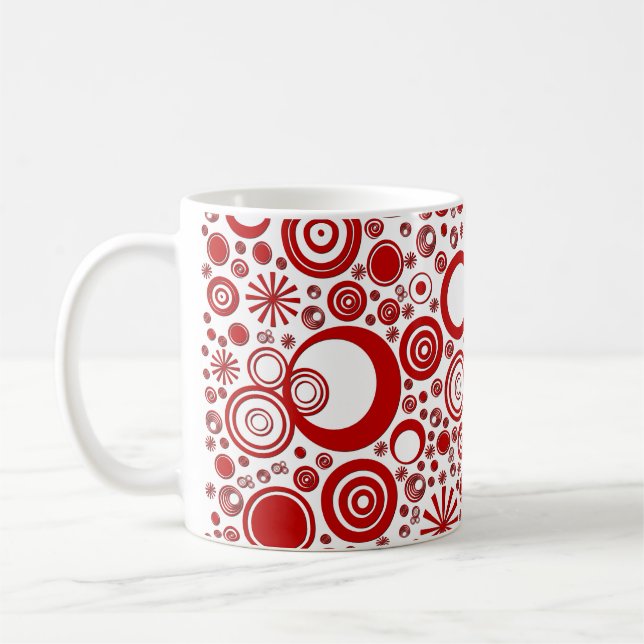 Rounds, Mug de café blanc-rouge (Gauche)