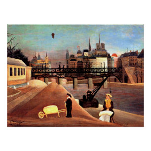Rousseau - L'île Saint Louis et Notre-Dame Poster