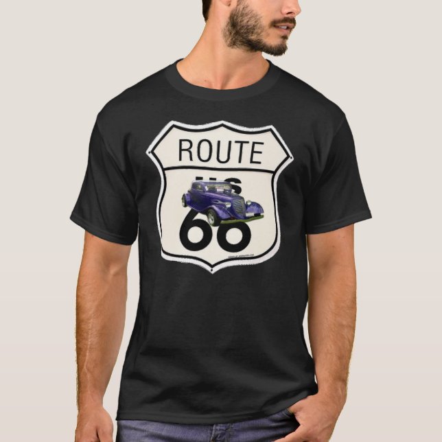 /Route66 T-shirt de signe Ford 1934 (Devant)