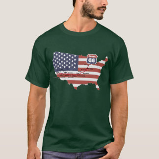 Route 66 Carte T-Shirt