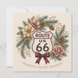 Route 66 Centenaire Rose du désert de l'hiver Salu
