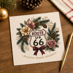 Route 66 Centenaire Rose du désert de l'hiver Salu