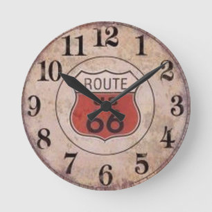 Route 66 Horloge murale acrylique