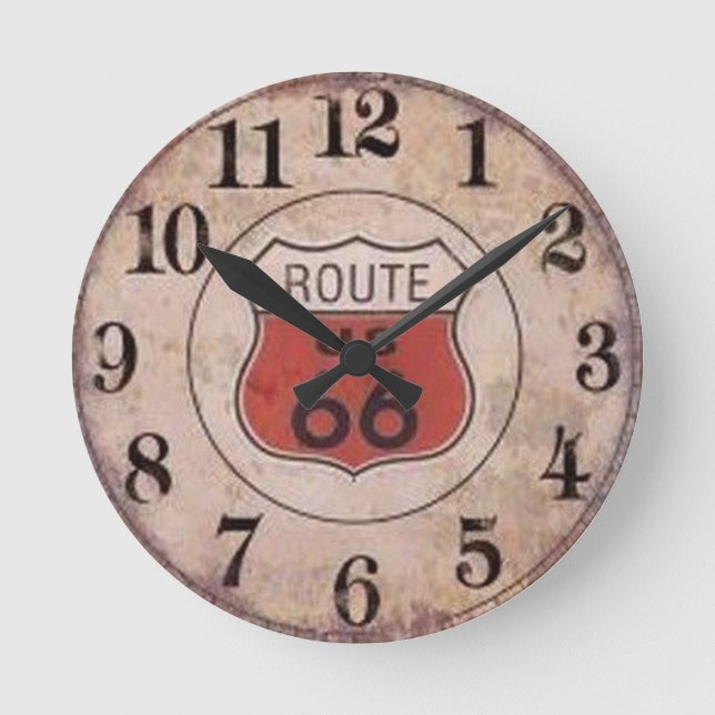 Route 66 Horloge murale acrylique (Recto)