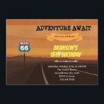 Route 66 thème d'anniversaire Invitation<br><div class="desc">Route 66 thème d'anniversaire Invitation</div>
