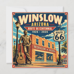 Route 66 Winslow Arizona Centenaire Voyage Vintage
