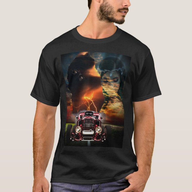 Route au T-shirt des hommes d'enfer (Devant)