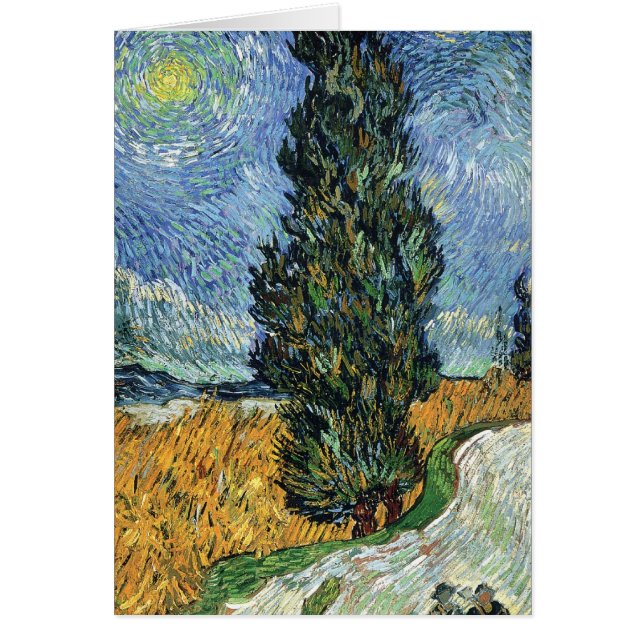 Route avec cyprès de Van Gogh Impressionnisme (Devant)