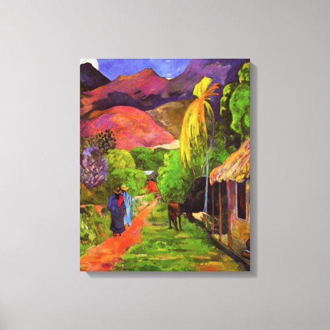 Route Gauguin en toile de Tahiti (Recto)