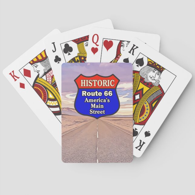ROUTE HISTORIQUE 66 Cartes de Jeu Classique (dos)