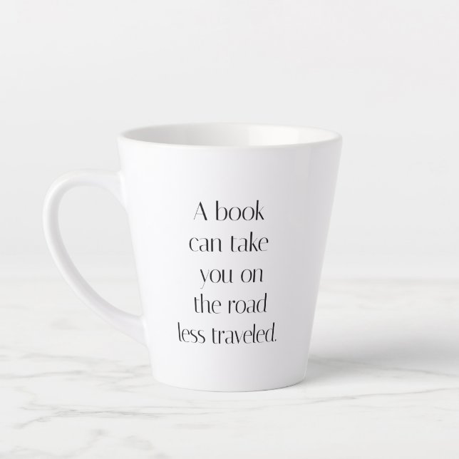 Route Moins Voyagé Latte Mug (Gauche)