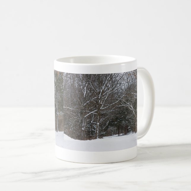 Route recouverte de neige Peinture de café Mug (Devant droit)