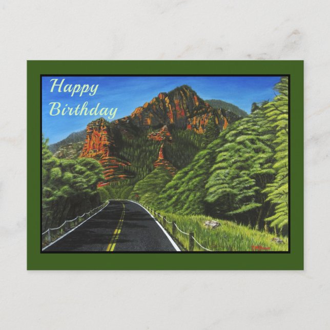 Route vers Slide Rock, carte postale Sedona (Devant)