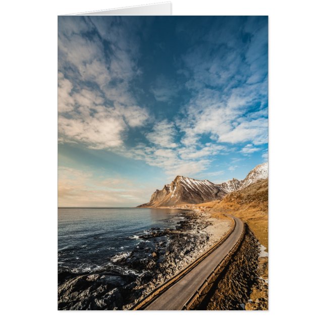 Route vers Vikten Norvège Carte de paysage (Devant)
