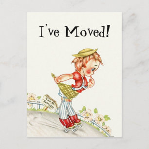 Route vintage de carte postale mignonne au bonheur