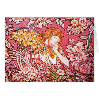 Roux parmi des fleurs, Alphonse Mucha