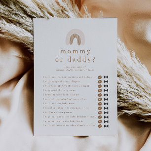 ROWAN Devine Qui Maman Papa Baby shower Carte de j