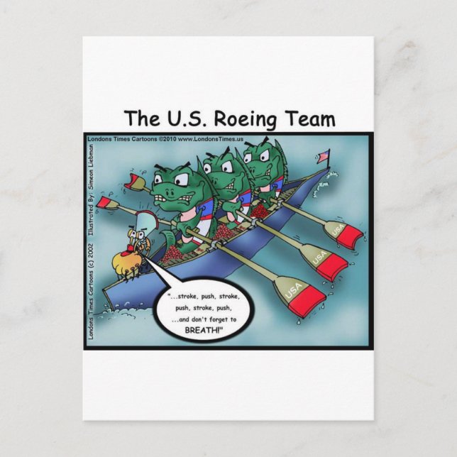 Rowing US (Équipe d'aviron T-shirts drôles Cartes  (Devant)
