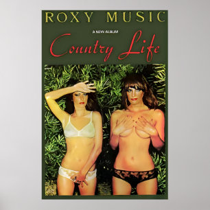 Roxy Music, Country Life 1974 Affiche Promo Impres